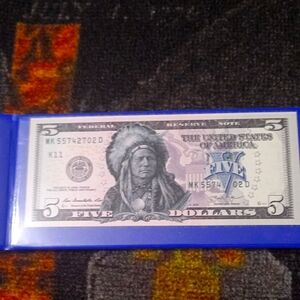 Commemorative $5 Native American Note